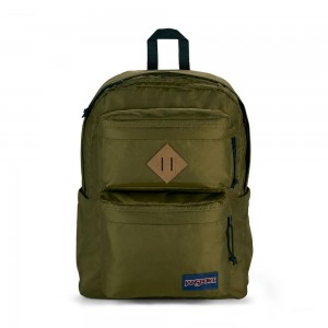 Batohy Batoh Na Notebook JanSport Double Break Olivy Zelené | CZNZX91705