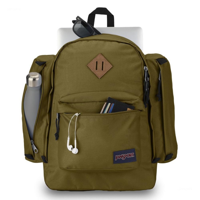 Batohy Batoh Na Notebook JanSport Field Pack Olivy Zelené | ECZHC10699