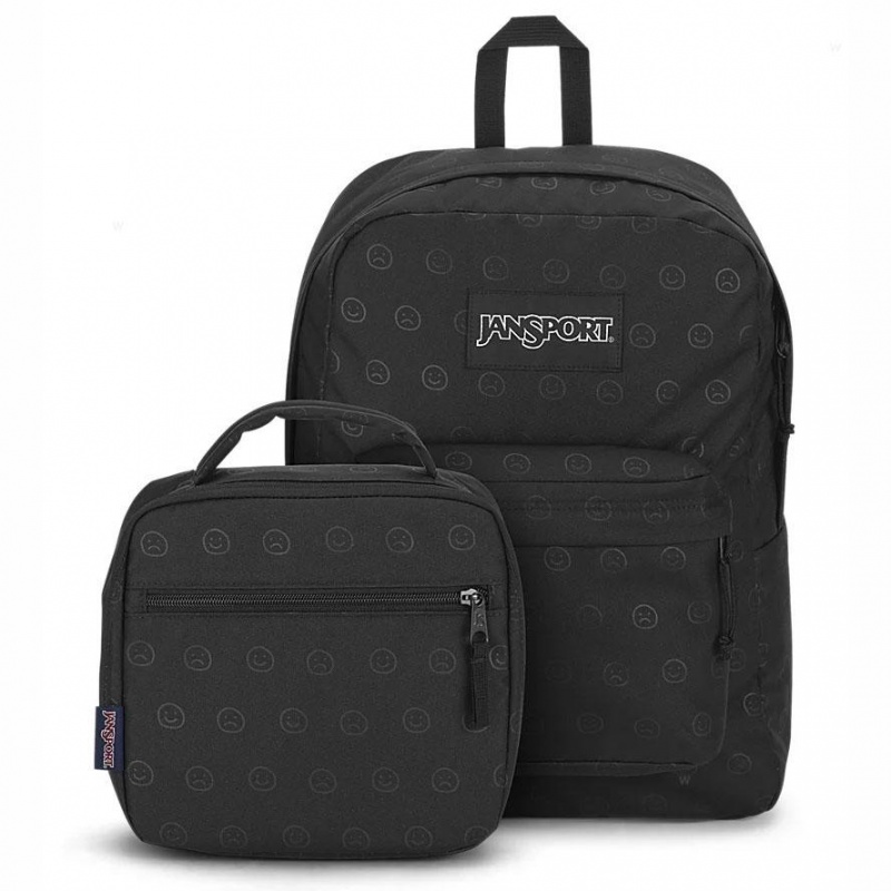 Batohy Batoh Na Notebook JanSport HAPPY AND SAD BUNDLE Černé | SCZVO87195