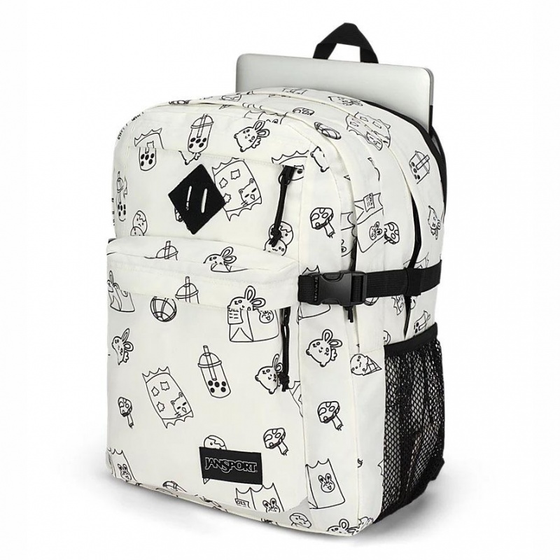 Batohy Batoh Na Notebook JanSport Main Campus Bílé | CZDYB78209