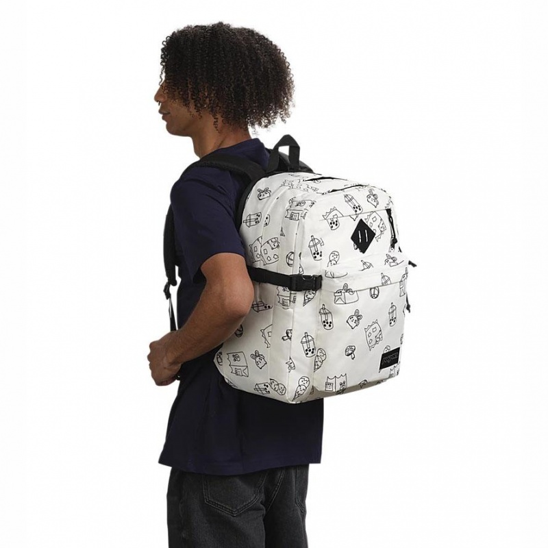 Batohy Batoh Na Notebook JanSport Main Campus Bílé | CZDYB78209