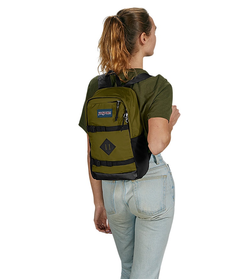 Batohy Messenger Taška JanSport Off Campus Sling Olivy Zelené | SCZVO25053