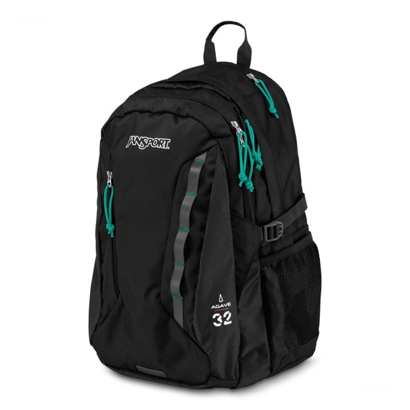 Batohy Turistický Batoh JanSport Agave Černé | CZNEJ70829