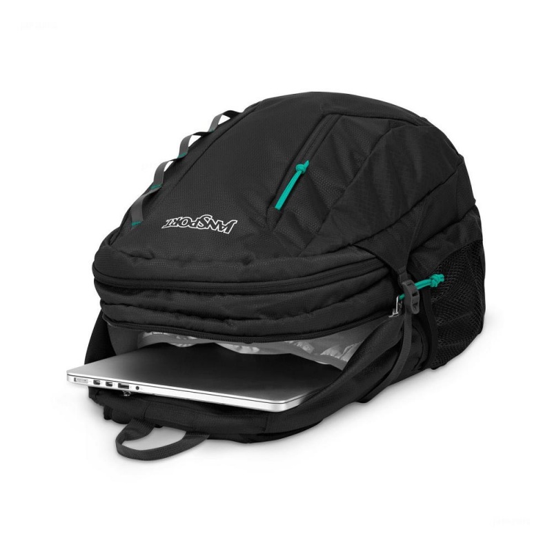 Batohy Turistický Batoh JanSport Agave Černé | CZNEJ70829