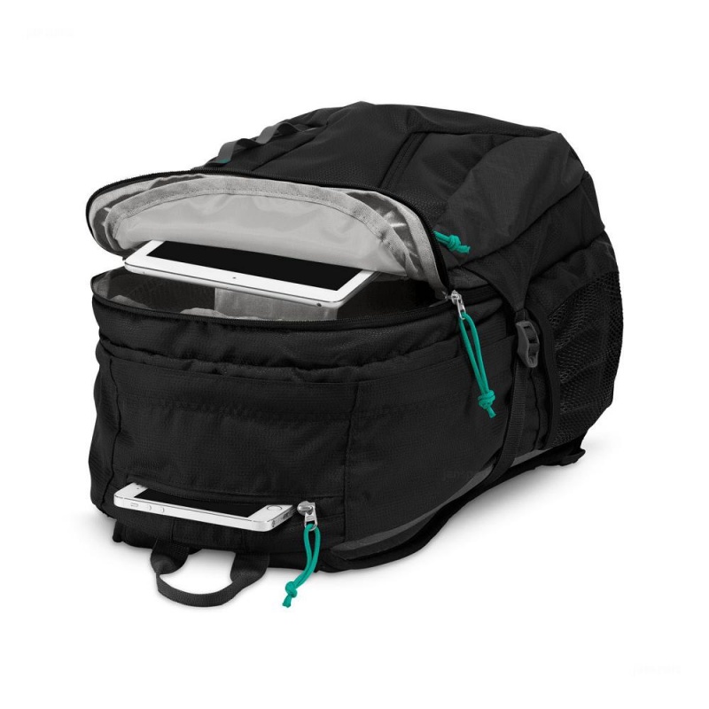 Batohy Turistický Batoh JanSport Agave Černé | CZNEJ70829