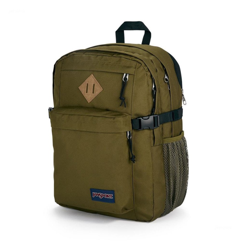 Batohy Školní batohy JanSport Main Campus Olivy Zelené | QCZUV51283