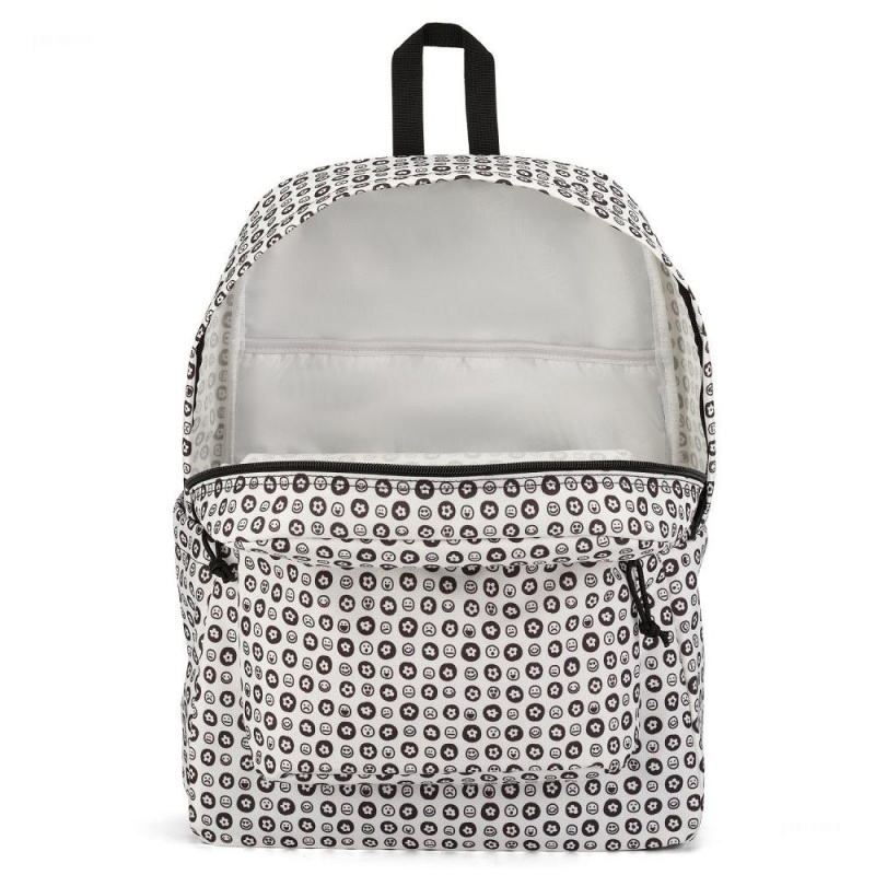 Batohy Školní batohy JanSport SuperBreak® Plus Bílé Černé | CZXBR91526