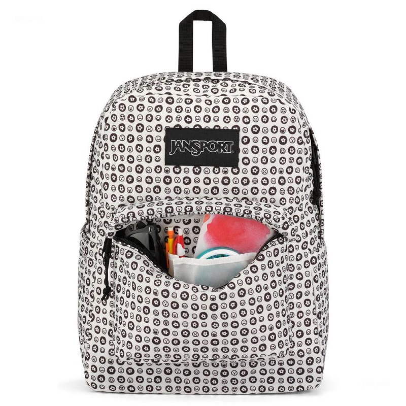 Batohy Školní batohy JanSport SuperBreak® Plus Bílé Černé | CZXBR91526