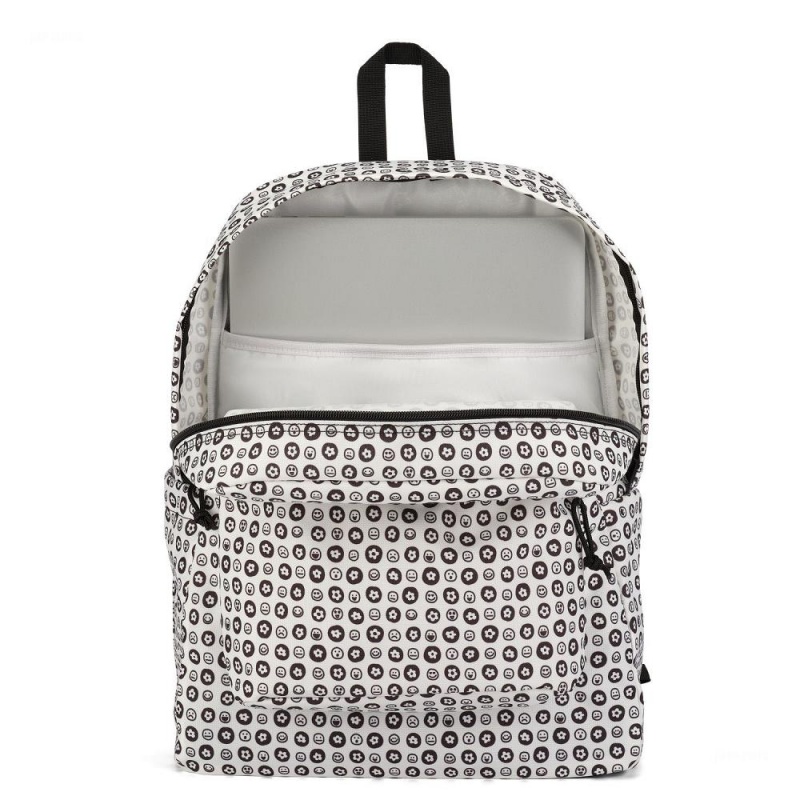 Batohy Školní batohy JanSport SuperBreak® Plus Bílé Černé | CZXBR91526