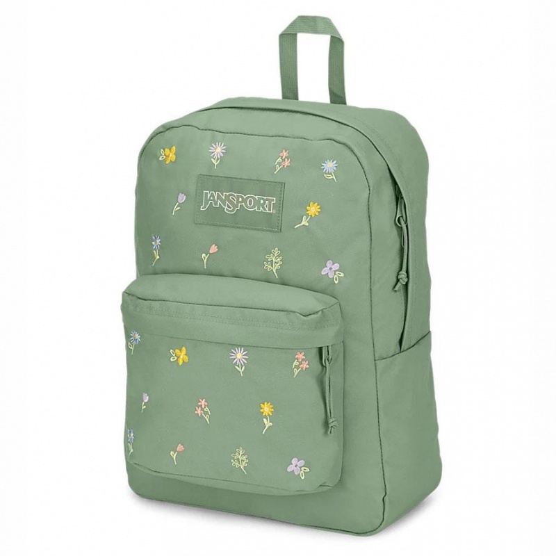 Batohy Školní batohy JanSport SuperBreak® Plus Zelene | TCZPQ51921