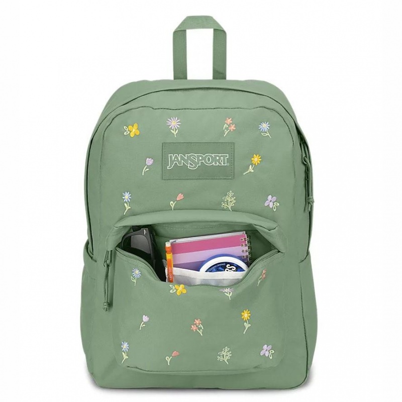 Batohy Školní batohy JanSport SuperBreak® Plus Zelene | TCZPQ51921