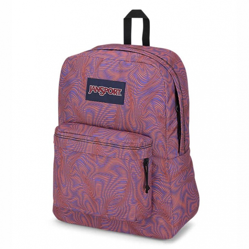 Batohy Školní batohy JanSport SuperBreak® Plus Fialové Oranžové | CZIIZ81153