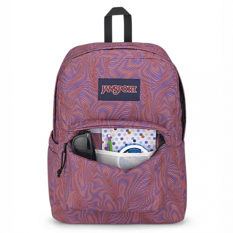 Batohy Školní batohy JanSport SuperBreak® Plus Fialové Oranžové | CZIIZ81153